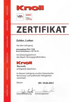 Schulungszertifikat 13