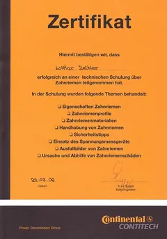 Schulungszertifikat 1