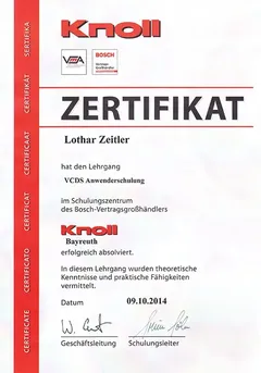 Schulungszertifikat 14