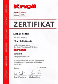 Schulungszertifikat 9