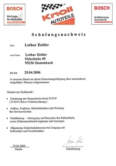 Schulungszertifikat 2